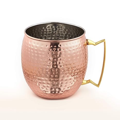 American Metalcraft CM96H Jumbo Hammered Copper Moscow Mule Mug, 96-Ounces copper mugs