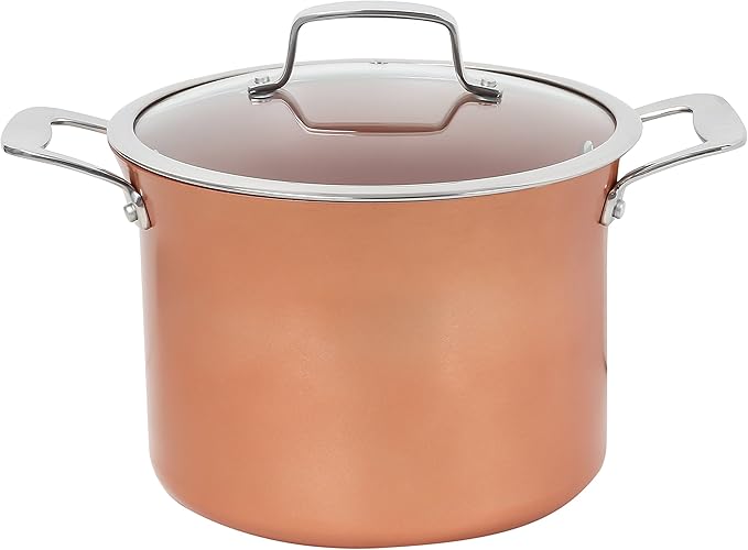 Copper Non Stick Stock Pot Casserole Antique Hammered Copper Stock Pots