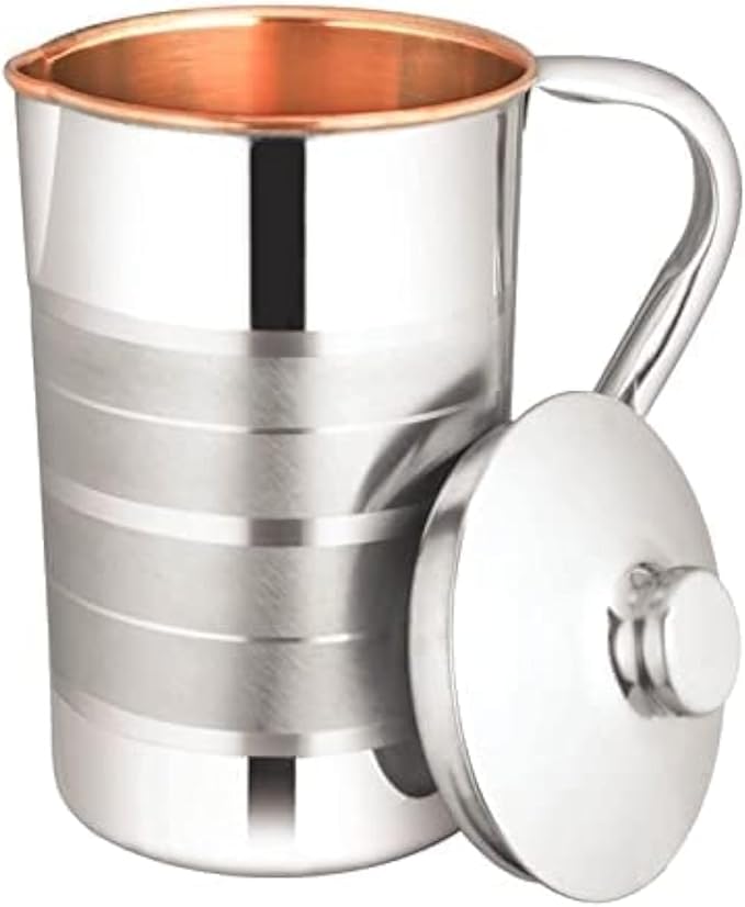 Copper Water jug, Capacity 54 Oz, 1600 ml, Copper Carafe For Home, Hotels & Gifting